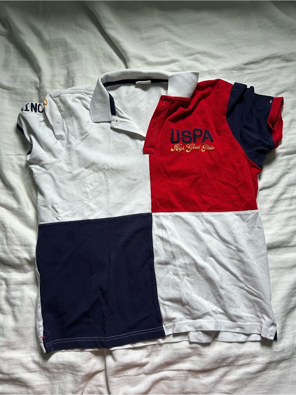 U.S. Polo Assn. Colorblock Polo - Red, White & Navy